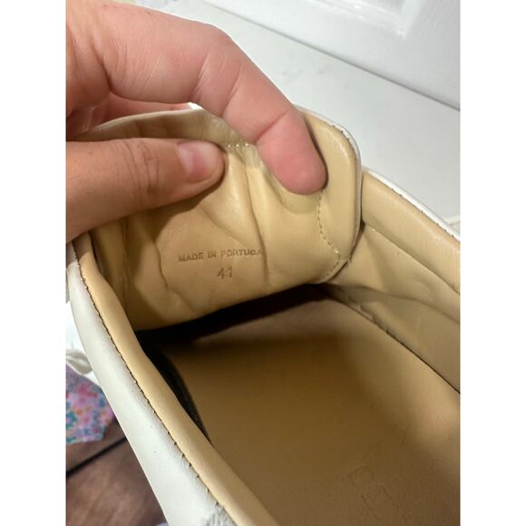 HIRUNDO White Midnight Blue Leather Sneakers Size EU 41 - Picture 9 of 9